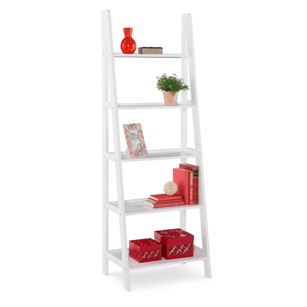 Linon Acadia Ladder Bookshelf - White