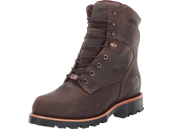 Chippewa Men's 8 in. Waterproof Insulated Work Boots - Brown, 9