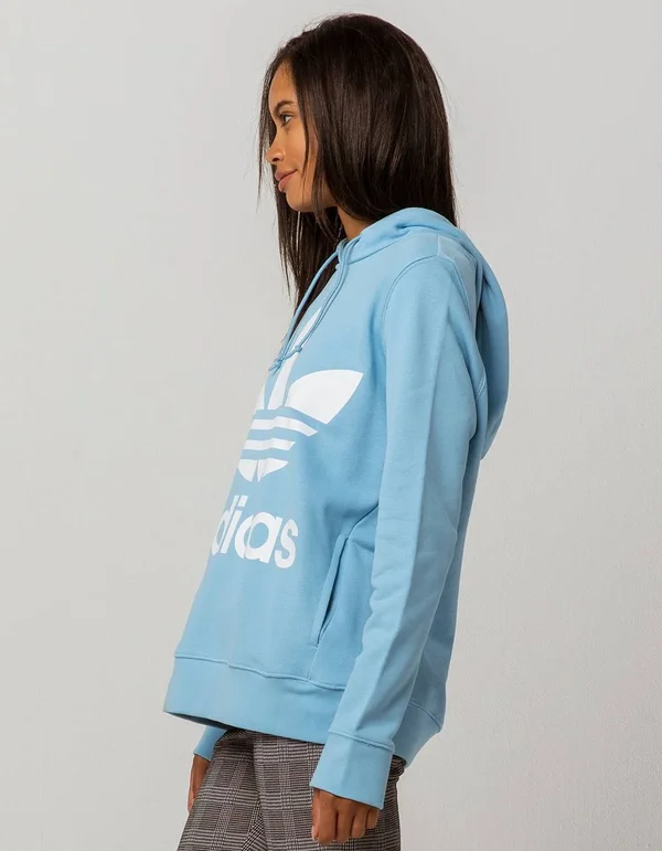 Adidas Originals Women's Trefoil Hoodie - Size: Large, Blue