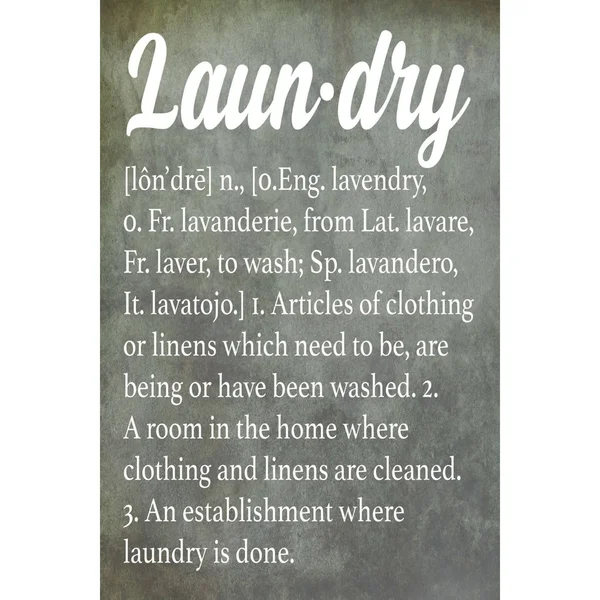 Vintage Laundry Painting Print on Wrapped Canvas, Multi-Color