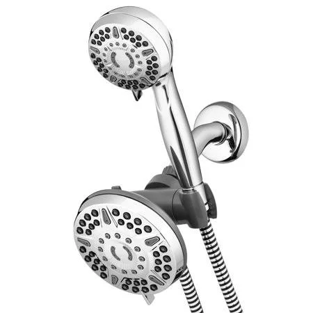 Waterpik 6-Mode PowerPulse Dual Shower Head System - Xet-633e-643e, Silver