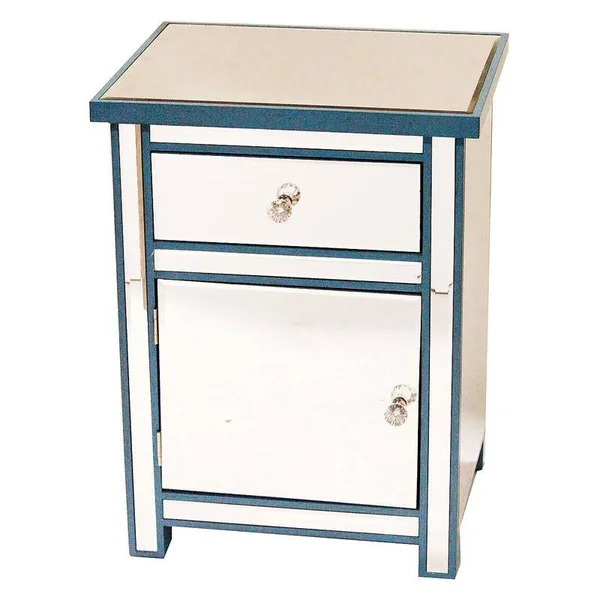 Heather Ann 1 Drawer 1 Door Accent Cabinet; Black