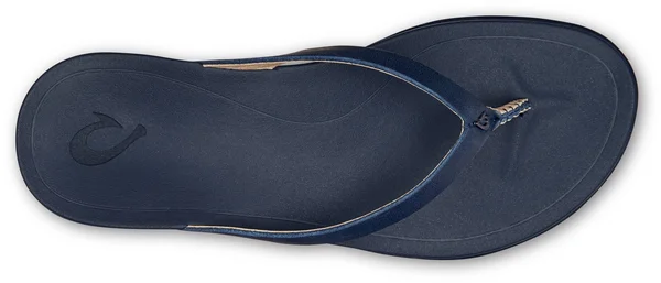 Olukai Ho&opio Leather - Women's Sandal Navy/trench Blue - 9