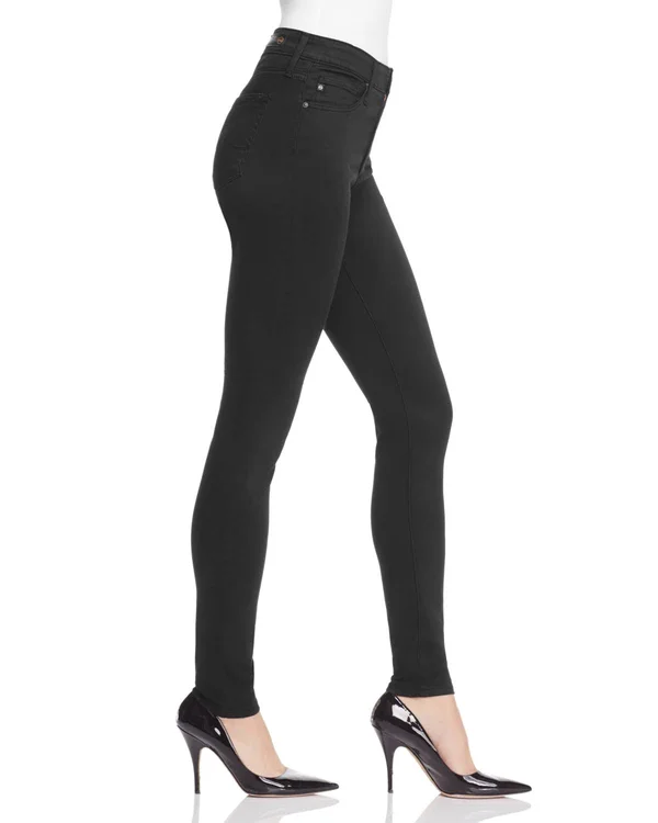 Ag Farrah High-Rise Sateen Pants, Black