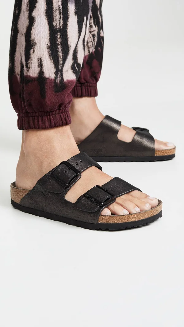 Birkenstock Black Arizona Washed Sandals