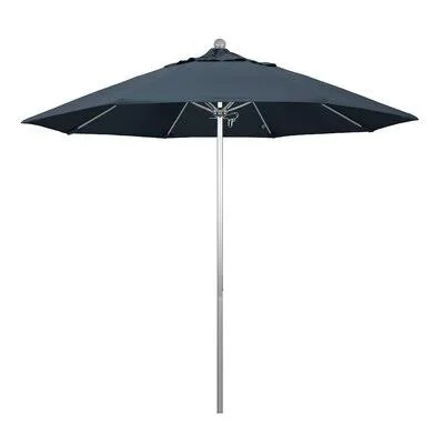 Caravelle 9' Market Umbrella Sol 72 Outdoor Frame Color: Silver Anodized, Fabric Color: Pacifica Sapphire