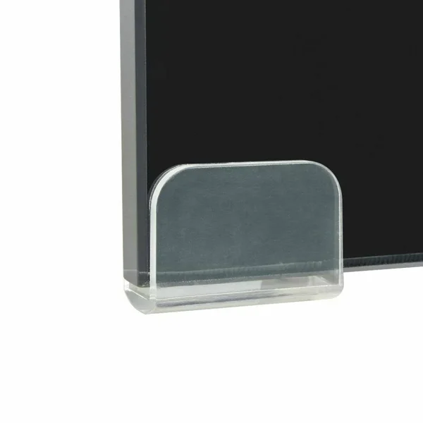 vidaXL TV Stand - Monitor Riser Glass Black 23.6x22x9.8x22x4.3x22