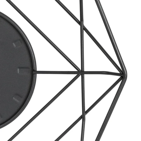 Glitzhome Modern Metal Golden Wall Clock - Black