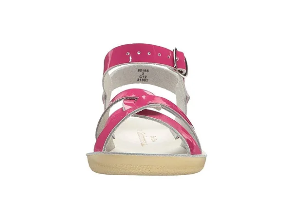 Salt Water Sandals by Hoy Shoe Sun-San Swimmer - Shiny Fuchsia, 6 M US Toddler