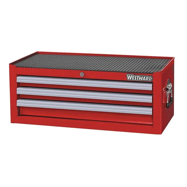 Westward 26-5/16x22 Intermediate Chest - 3 Drawers, Red, 32H848