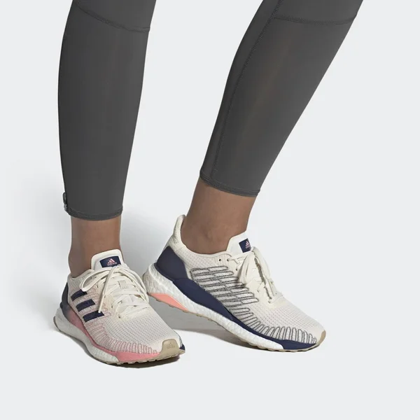 Adidas SolarBoost 19 Shoes Chalk White 5 - Womens Running Shoes