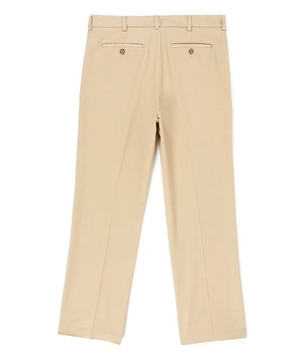 Roundtree Yorke TravelSmart CoreComfort Flat-Front Straight Fit Chino Pants - 34 34