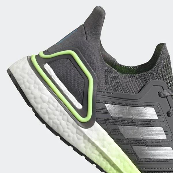 Adidas Ultraboost 20 Shoes - Men's - Grey Five, Silver, Signal Green - 14