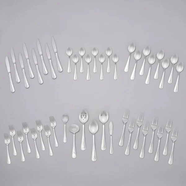 (D) - Riverridge 46-Piece Monogrammed Flatware - Marina Pattern