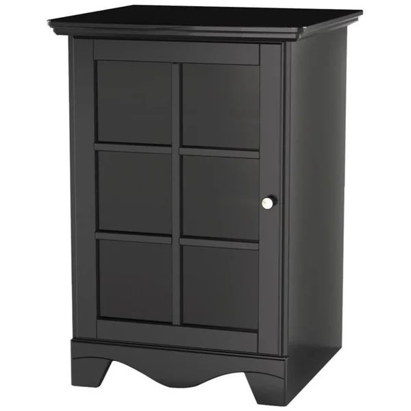 Atlin Designs One Door Audio Tower in Black - AD-425514