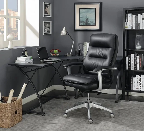 Beautyrest Platinum Sofil Bonded Leather Executive Chair - Black (49404B)