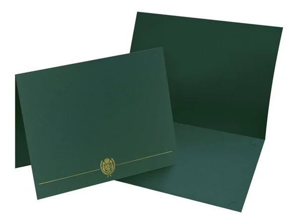 Great Papers Classic Crest - Certificate cover - for 10.98 in x 8.5 in - hunter green (pack of 50)