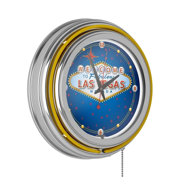 Trademark Art Las Vegas Clock - 14x22 - Neon
