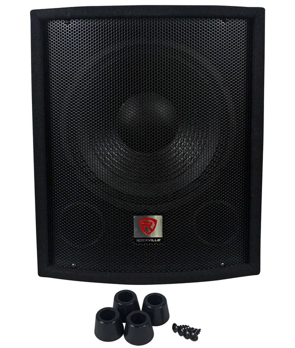 Rockville SBG1128 12x22 600 Watt Passive Pro DJ Subwoofer, MDF Cabinet/Pole Mount