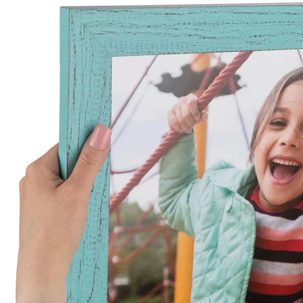 13x27 inch Eggshell Blue Wood Picture Frame for A 13x27 Photo 2WOM-SM-ECO150-EBU-13x27. by ArtToFrames