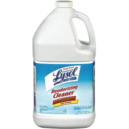 Disinfectant Deodorizing Cleaner Concentrate - Lemon, 1 Gallon, 4/Carton by Lysol - RAC76334CT