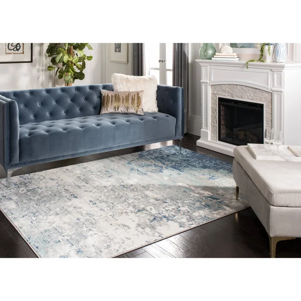 Safavieh Brentwood Alaia Abstract Runner Rug, Grey/Navy, 2& x 14&
