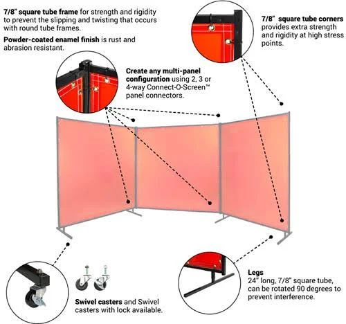Steiner Orange Welding Screen - Size: 6& x 10& 538-6X10