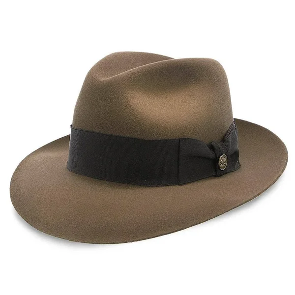 Stetson Temple Fur Felt Fedora Hat - Size: 7, Black