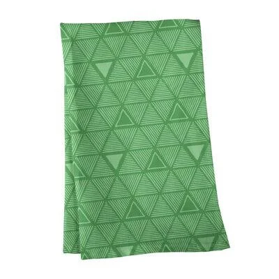 Hand Drawn Triangle Tea Towel Brayden Studio Color: Pear/Lime, Material: Cotton Twill