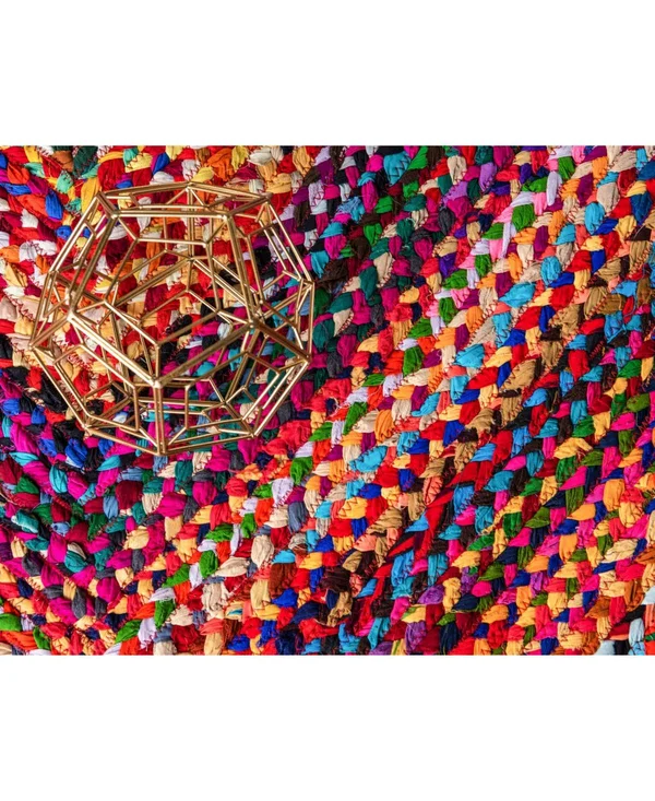 Unique Loom Braided Chindi Area Rug - 8& x 10& Multi