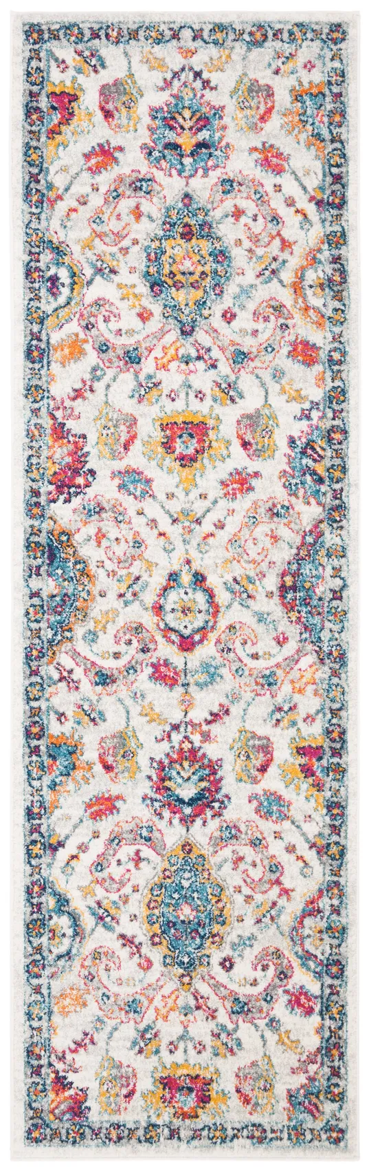 Safavieh Evoke EVK255B 6&7x22 x 6&7x22 Round Cream, Orange Area Rug