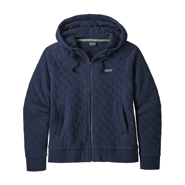 Patagonia Women's Organic Cotton Quilt Hoody Dyno White, XL