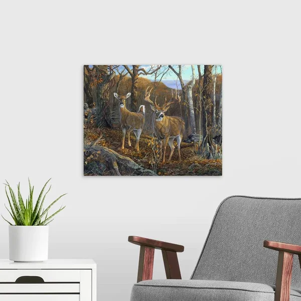 Oak Ridge Trophy Deer, Canvas Wall Art, 20x16, Great Big Canvas