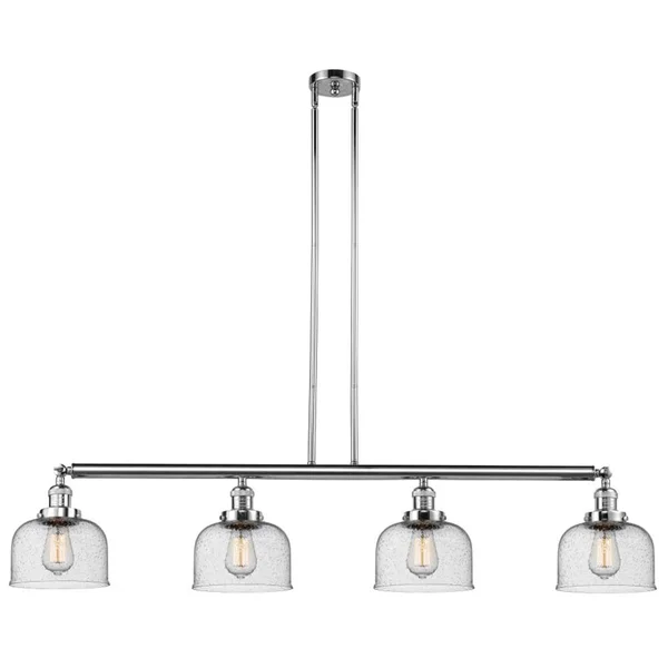 Innovations Lighting-Large Bell 4 Light Island Light-214-BK-G74-LED