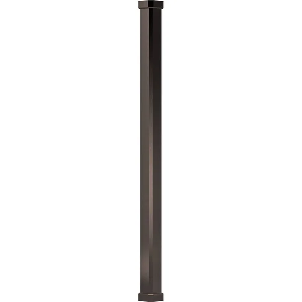 6x22 x 10& Endura-Aluminum Craftsman Style Column - Square Shaft (Load-Bearing 20, 000 lbs), Non-Tapered, Textured Brown Finish w