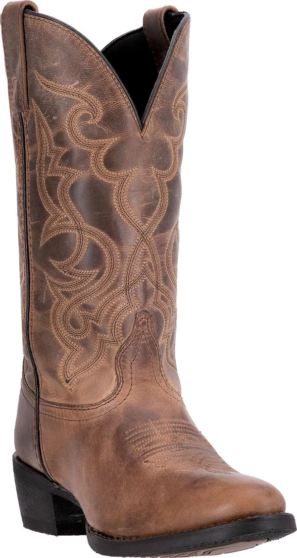 Laredo Leather Western Boots - Maddie - Size 8 Wide, Tan