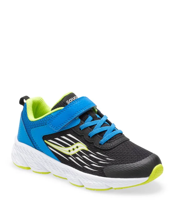 Saucony Wind A/C Sneaker Black/Blue - Size 1W