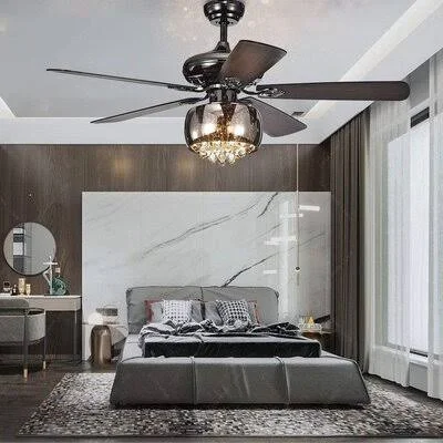 52&& Peyton 5 - Blade Chandelier Ceiling Fan with Remote Control Willa Arlo Interiors