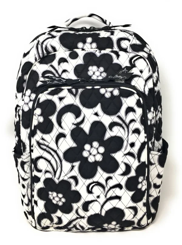Vera Bradley Laptop Backpack in Night & Day with Black Interior