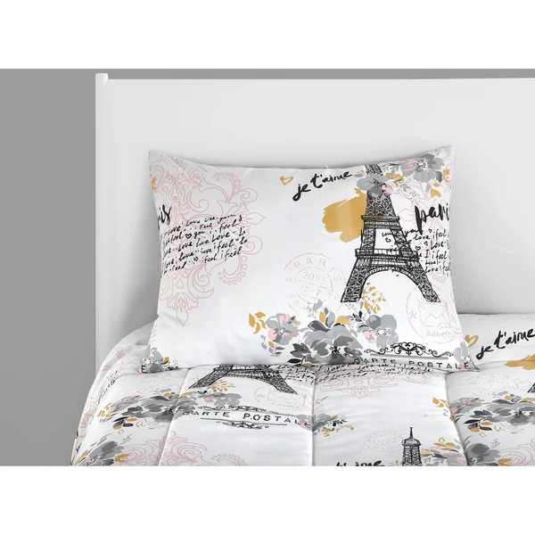 Your Zone Teen Paris Eiffel Tower Bed in A Bag Comforter Set - Size Queen