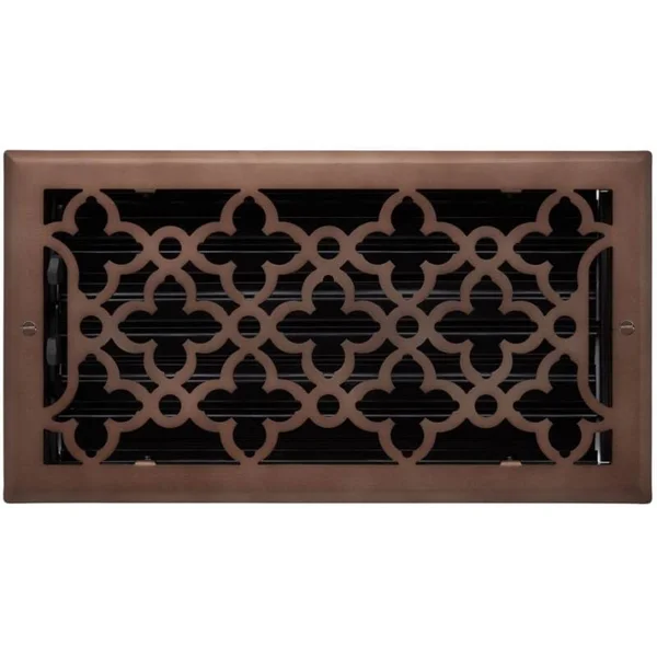 Signature Hardware 947832-6-14 Ballas Steel Wall Register - Bronze, Size: 6 x 14