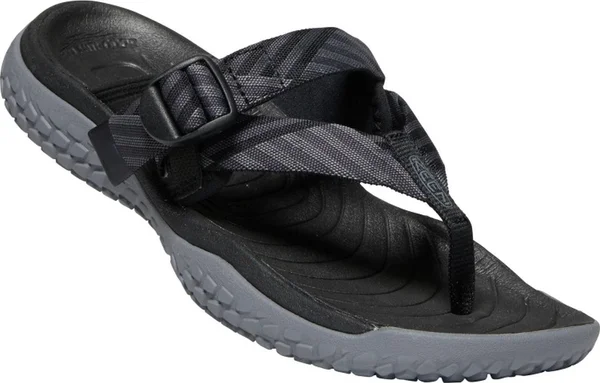 Keen Women's Solr Toe Post Sandal - 10 - Black - Steel Grey