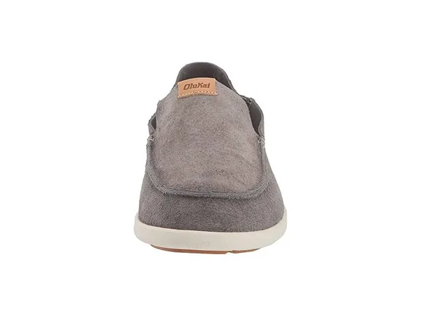 Olukai Nalukai Kala Men's Leather Slip on Shoes Fog - Bone - 7