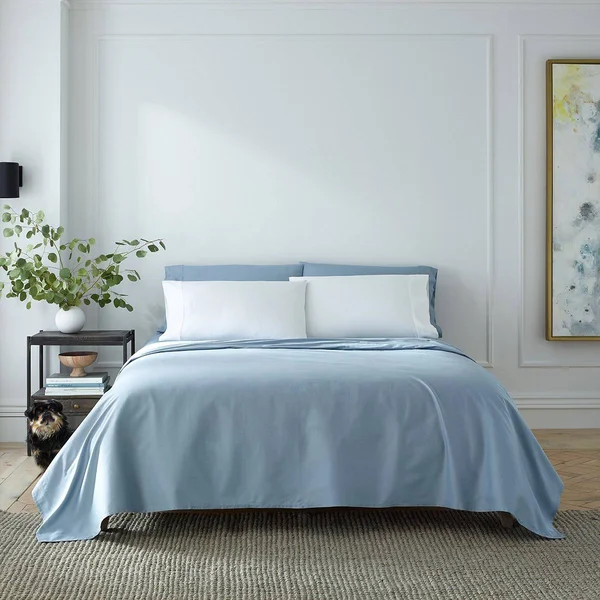 Under The Canopy Organic Sateen Sheet Set Celestial Blue - Queen
