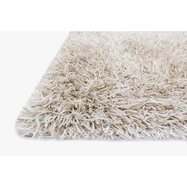 Alexander Home Hand-Tufted Rocco Solid Ribbon Shag Rug (3&6 x 5&6) Peacock - Blue