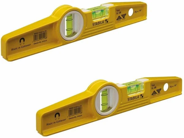 Stabila 25100 10-Inch Die-Cast Rare Earth Magnetic Level, 2 Pack