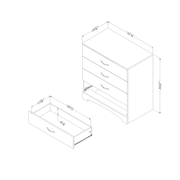 South Shore Step One 4-Drawer Chest Chocolate