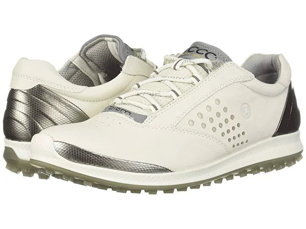Ecco Womens Biom Hybrid 2 Spikeless Golf Shoes White/Silver Medium 8-8.5