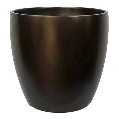 Bankston Fiberglass Pot Planter Color: Brown, Size: 7.25x22 H x 7.5x22 W x 7.5x22 D