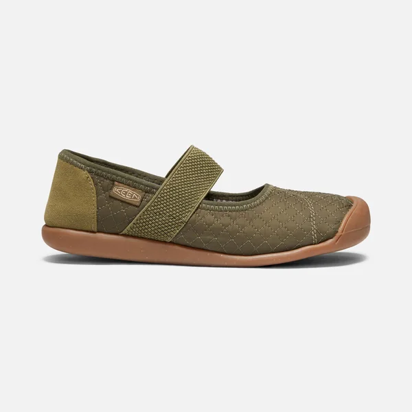 KEEN Quilted Mary Jane Slip-On Shoes- Sienna MJ Quilted - Size 8-1/2 Medium, Martini Olive